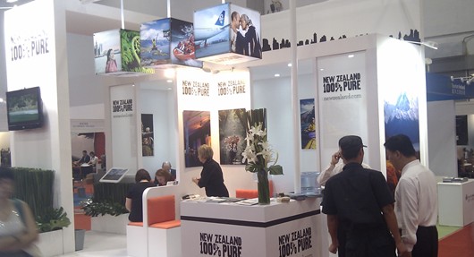 Tourism New Zealand's stand at the recent CIBTM exhibition held in Beijing, China.